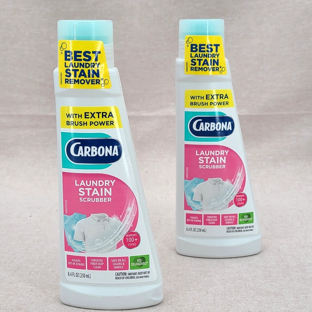 2 x Carbona Pro Care Laundry Stain Scrubber Pre-Wash Stain Remover 8.4 oz